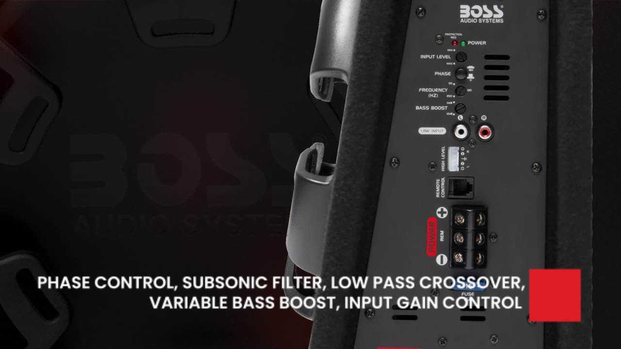 thumbnail video image 2 of BOSS Audio Systems B12ES 12" Powered Car Subwoofer, Built-in Amplifier, 1200 Watts Max, 2 of 16
