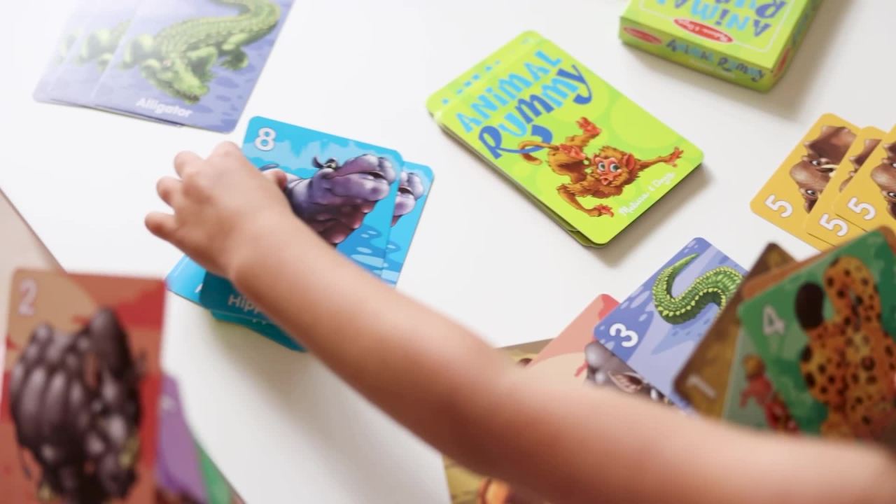 thumbnail video image 2 of Melissa & Doug Classic Card Games Set - Old Maid, Go Fish, Rummy - FSC Certified, 2 of 10