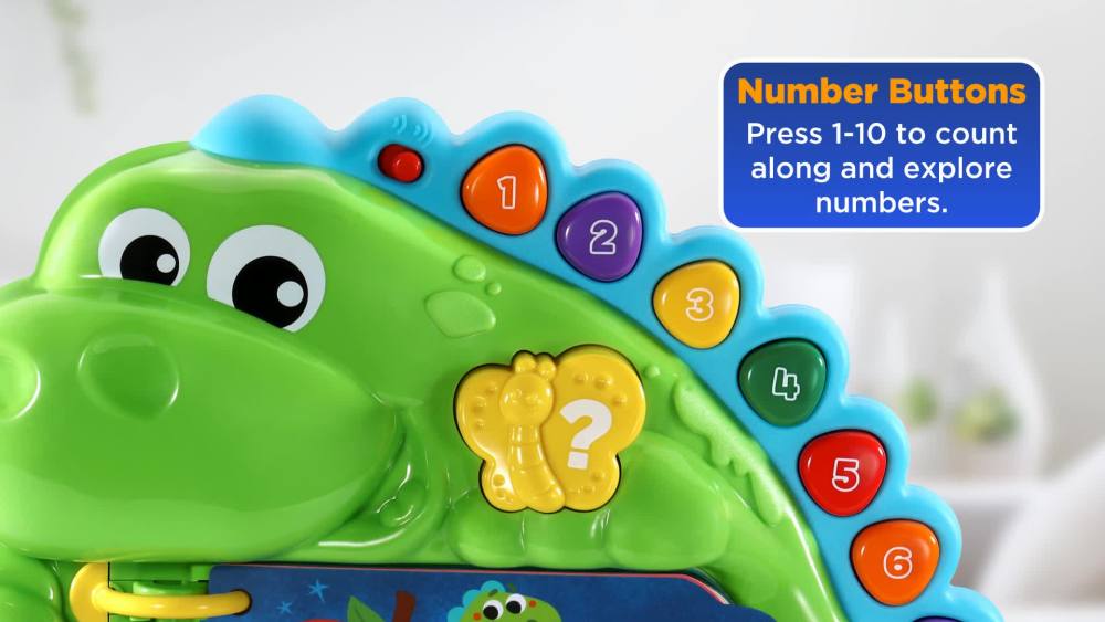 thumbnail video image 2 of LeapFrog Dino's Delightful Day Book Electronic Learning System for Child 16 Interactive Pages, 2 of 11