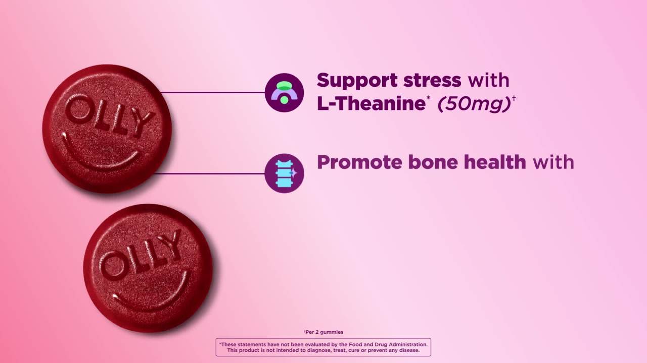 thumbnail video image 3 of OLLY Women's 40+ Multi Gummy Supplement with 20 Key Nutrients, 90 Count, 3 of 13