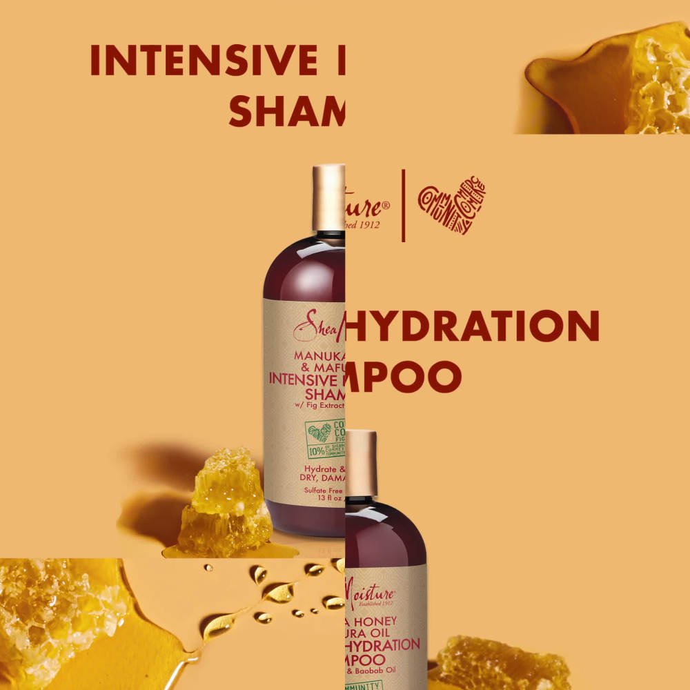 SheaMoisture Intensive Hydration Daily Shampoo for Damaged Hair, Manuka Honey & Mafura Oil, 13 fl oz - image 2 of 15