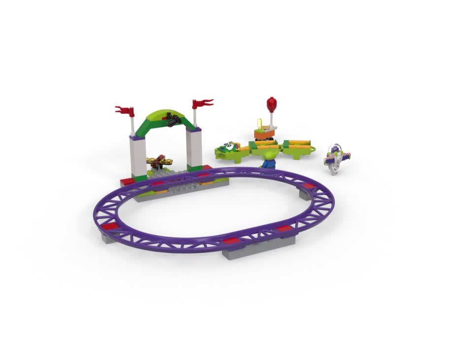 thumbnail video image 2 of LEGO Disney Pixar’s Toy Story 4 Carnival Thrill Coaster 10771 Building Toy (98 Pieces), 2 of 6