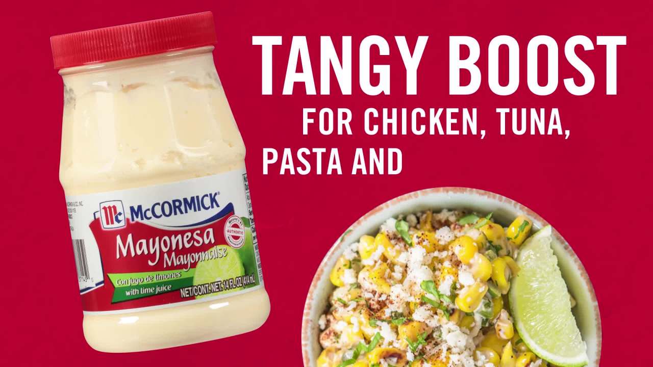 thumbnail video image 2 of McCormick Mayonesa (Mayonnaise) With Lime Juice, 14.0 fl oz Jar, 2 of 25
