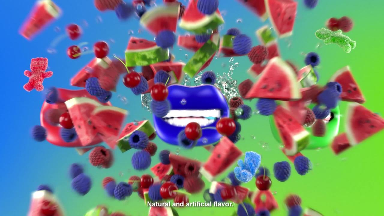 thumbnail video image 2 of Trident Vibes Sour Patch Kids Sugar Free Gum, Watermelon, Regular Size, 40 Piece Bottle, 2 of 11