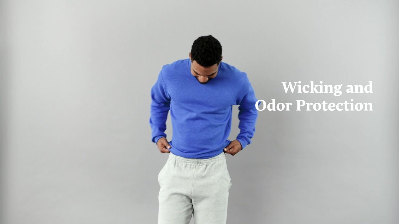 thumbnail video image 2 of Fruit of the Loom Men's EverSoft Fleece Elastic Bottom Sweatpants, Up to Size 4XL, 2 of 7