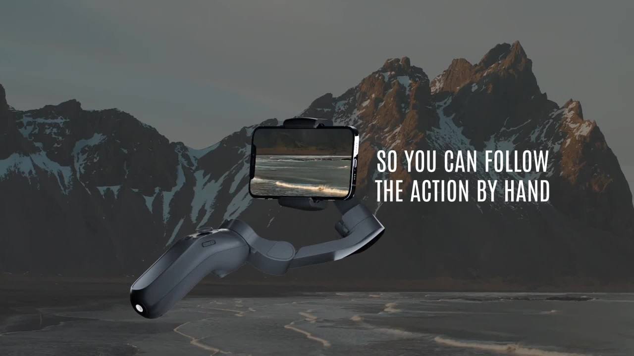 thumbnail video image 2 of Vivitar Smartphone Stabilizer, 3-Axis Foldable Pocket Gimbal, Stable Perfect Selfies, Smooth Video, Compatible with iPhone and Android, 2 of 5