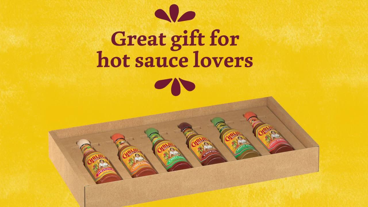 thumbnail video image 2 of Cholula Kosher Hot Sauce Variety Pack, 5.0 fl oz Box, 2 of 6