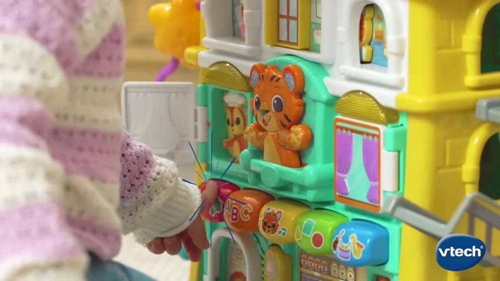 thumbnail video image 2 of VTech Up & Down Activity Town Interactive Exploration Toy for Children, 2 of 13