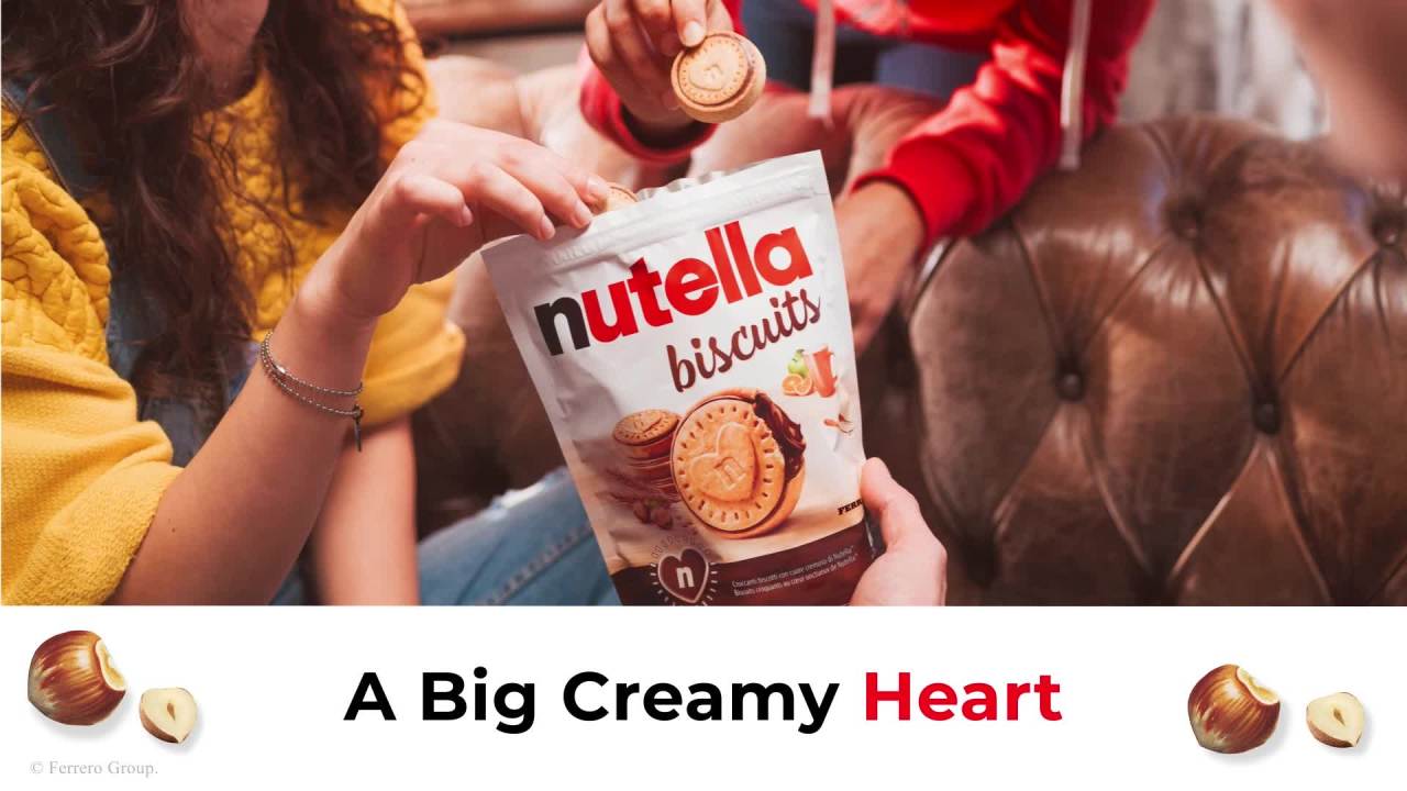 thumbnail video image 2 of Nutella Hazelnut Spread with Cocoa, Creamy Hazelnut Spread, Breakfast Favorite, 2 Jars, 45.8 oz, 2 of 15