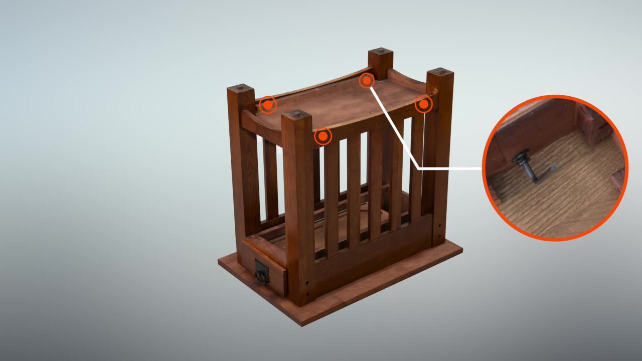 thumbnail video image 2 of Leick Home Mission Impeccable Solid Wood End Table with Drawer, Medium Oak, 2 of 19