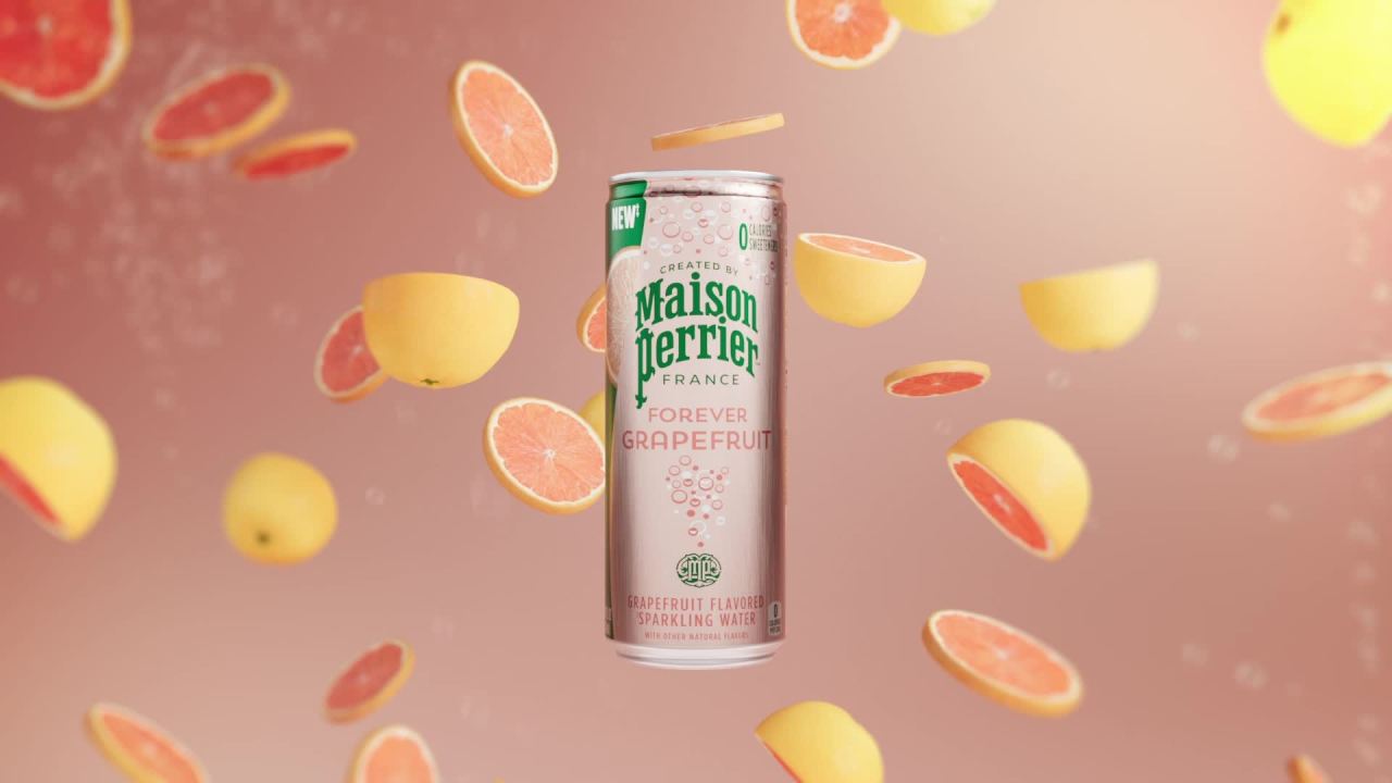 thumbnail video image 2 of Maison Perrier Forever Strawberry Sparkling Water, 11.15 fl oz, 24 Pack Cans (3 Pack of 8), 2 of 14
