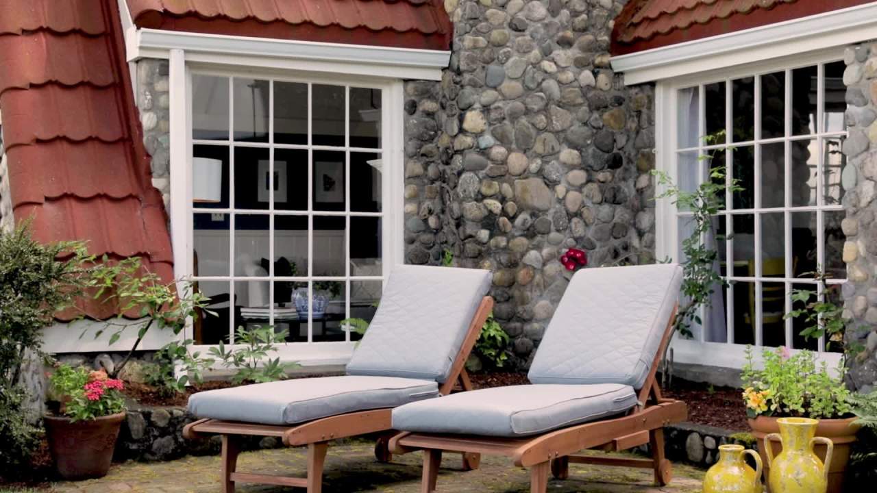 thumbnail video image 2 of Classic Accessories Montlake FadeSafe Water-Resistant Patio Chaise Quilted Cushion, 80 x 26 x 3 inch, Grey, 2 of 17