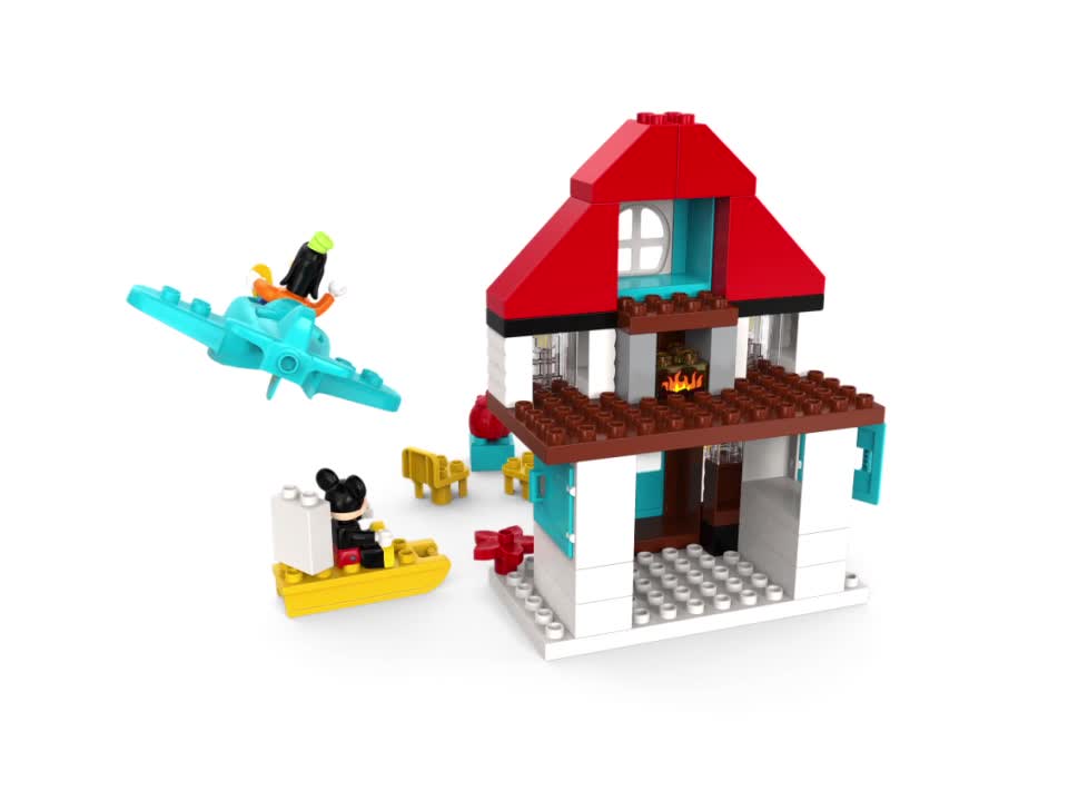 thumbnail video image 2 of LEGO DUPLO Disney Mickey's Vacation House 10889 Toddler Building Set, 2 of 8