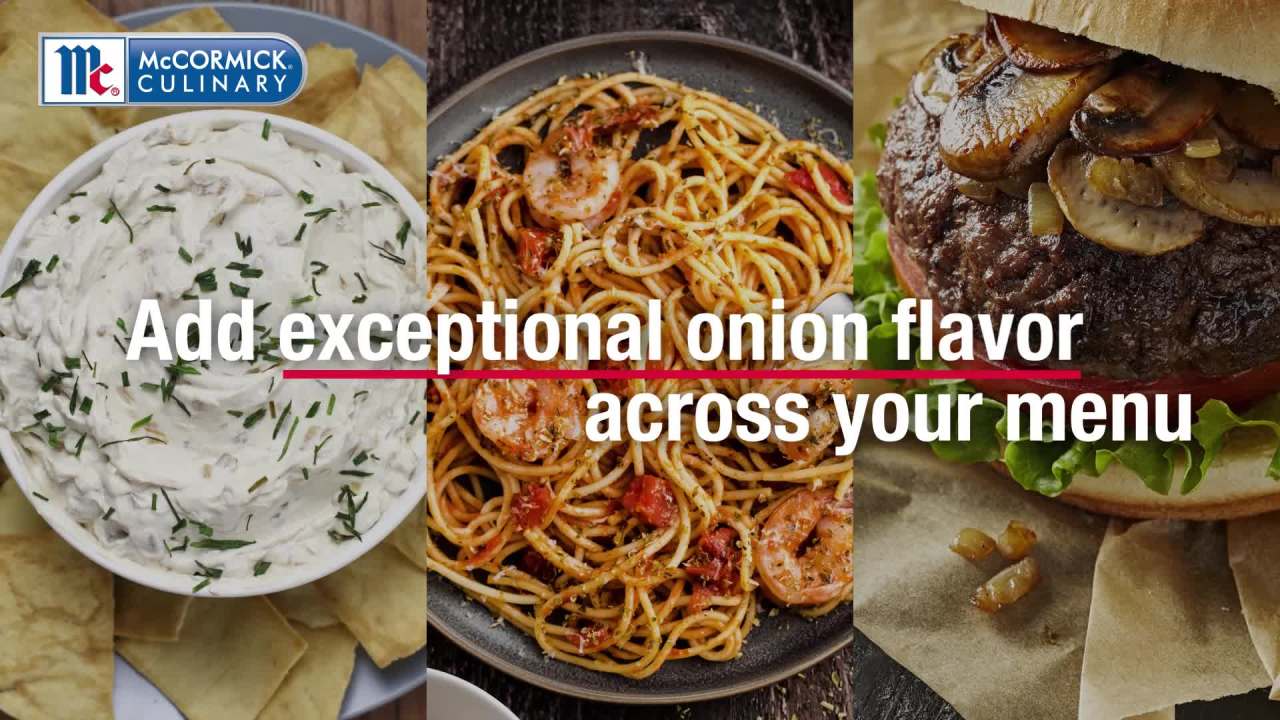 thumbnail video image 2 of McCormick Culinary Kosher Minced Onion, 17.0 oz Bottle, 2 of 12