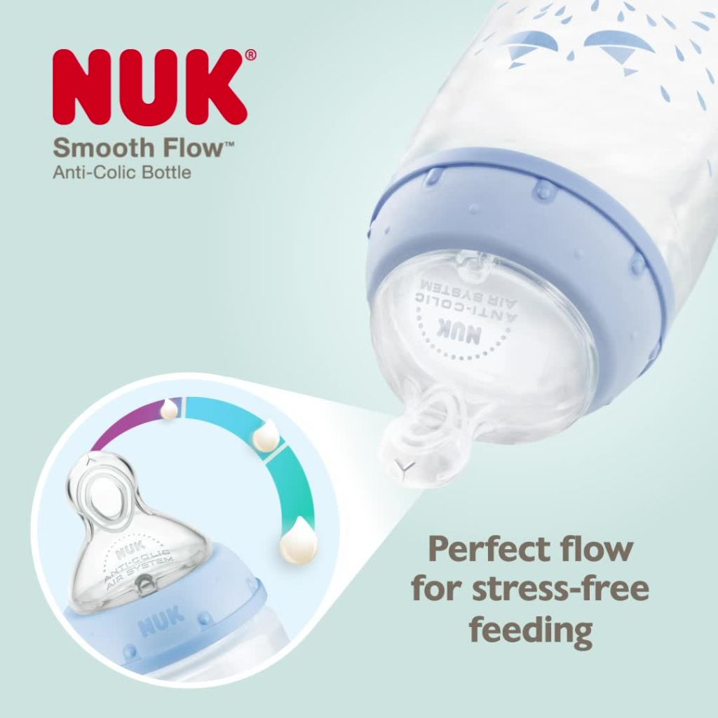 thumbnail video image 3 of NUK First Choice Smooth Flow Anti-Colic Bottle, 10 oz, 1 Pack, 3 of 9