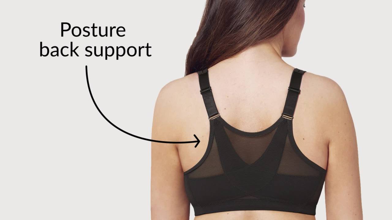 thumbnail video image 2 of Glamorise MagicLift Front-Closure Posture Back Wirefree Bra 1265 (Women's & Women's Plus), 2 of 9