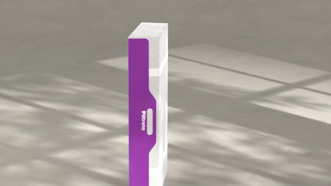 thumbnail video image 2 of Filtrete 16x25x4 Refillable Air Filter Kit, MPR 1550 MERV 12, Ultra Allergen Reduction, 1 Reusable Frame with 2 HVAC Filters, 2 of 12