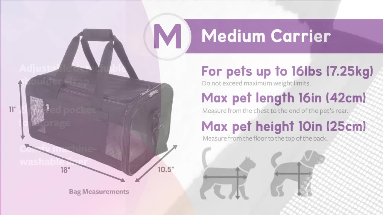 TrustyPup Easy Explorer Medium Guaranteed On-Board Travel Pet Carrier ...