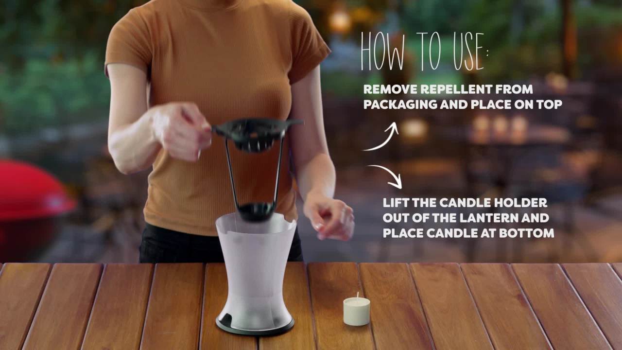 thumbnail video image 2 of OFF! Mosquito Repellent Lamp & Caddy, Backyard Bug Deterrent Impa Counting 100 Square Feet, 2 of 19