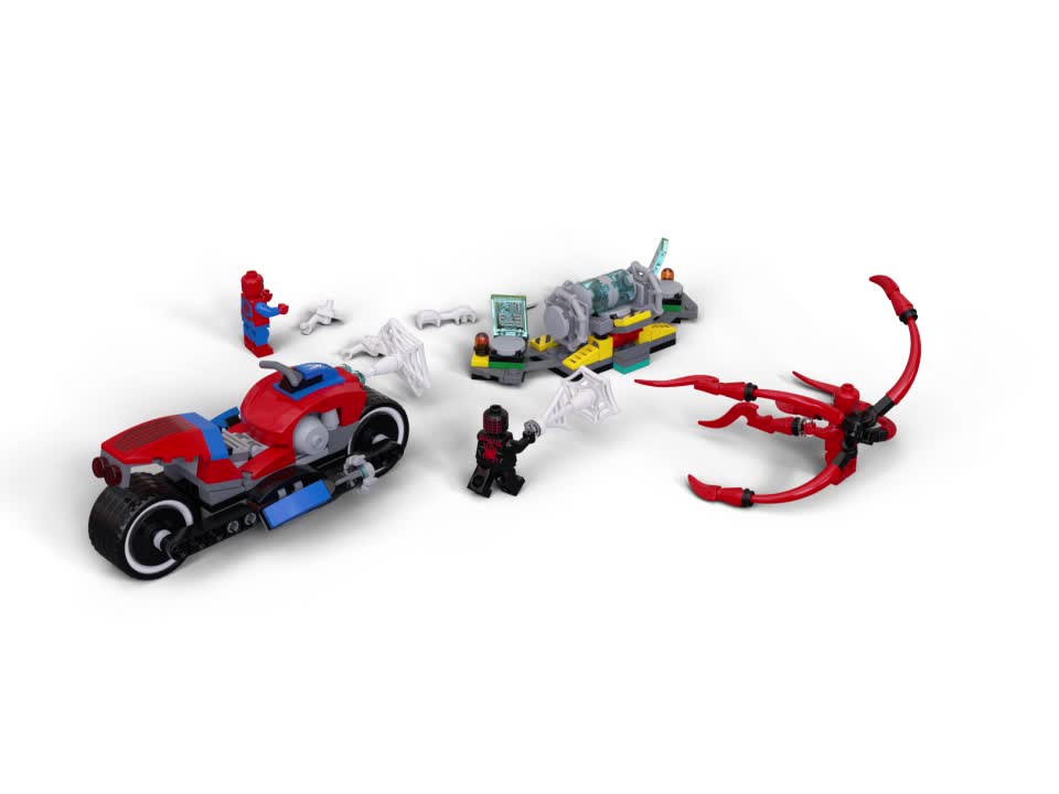 thumbnail video image 2 of LEGO Super Heroes Spider-Man Bike Rescue 76113, 2 of 8
