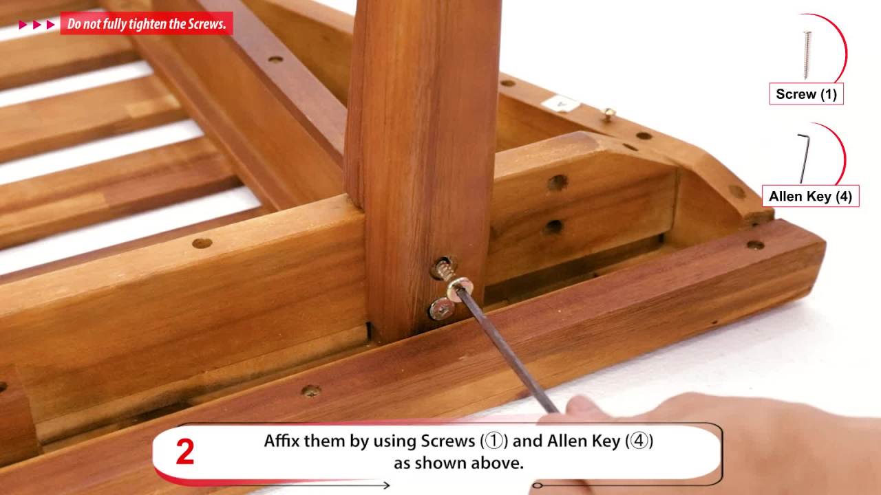 thumbnail video image 2 of Park Outdoor V Shaped 4 Piece Acacia Wood Sectional Sofa Set with Cushions, Sandblast Finished, White, 2 of 15