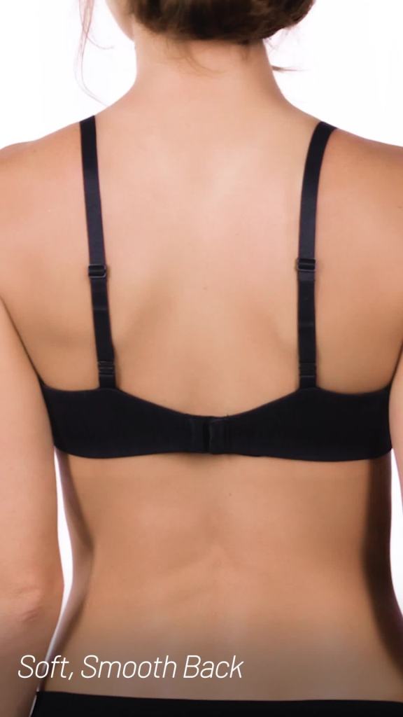 thumbnail video image 2 of Women's Vanity Fair 75337 Illumination Full Coverage Underwire Bra (Midnight Black 38DD), 2 of 3