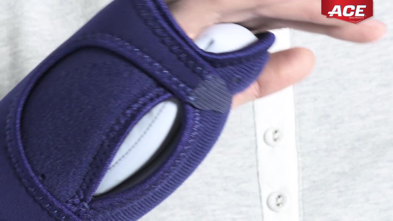 thumbnail video image 2 of ACE Brace Night Wrist Sleep Support, Adjustable, One Size, 1 Support, 2 of 10