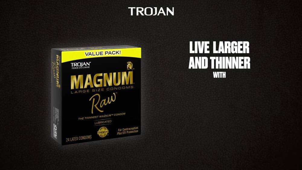 thumbnail video image 2 of Trojan Magnum Raw Large Size Condoms - 24 Count, 2 of 9