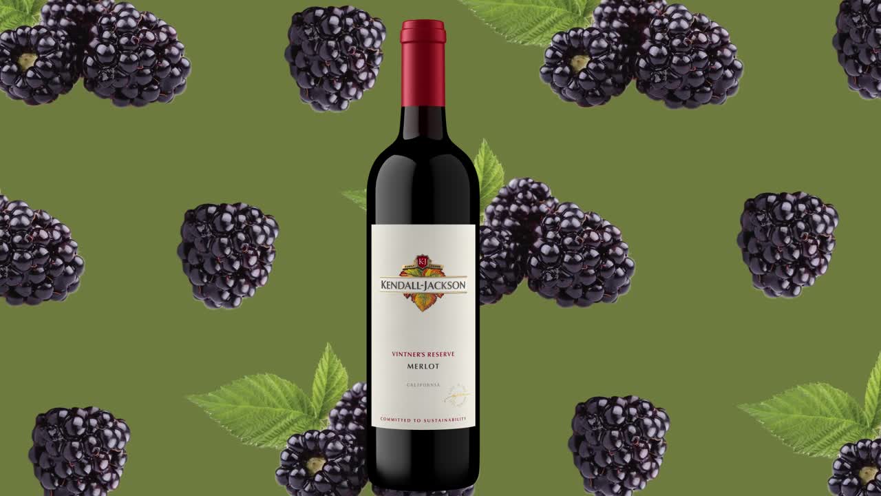 thumbnail video image 2 of Kendall-Jackson Vintner's Reserve Sonoma County Merlot Red Wine, California, 14.5% ABV, 750ml Glass Bottle, 5-150ml Servings, 2 of 7