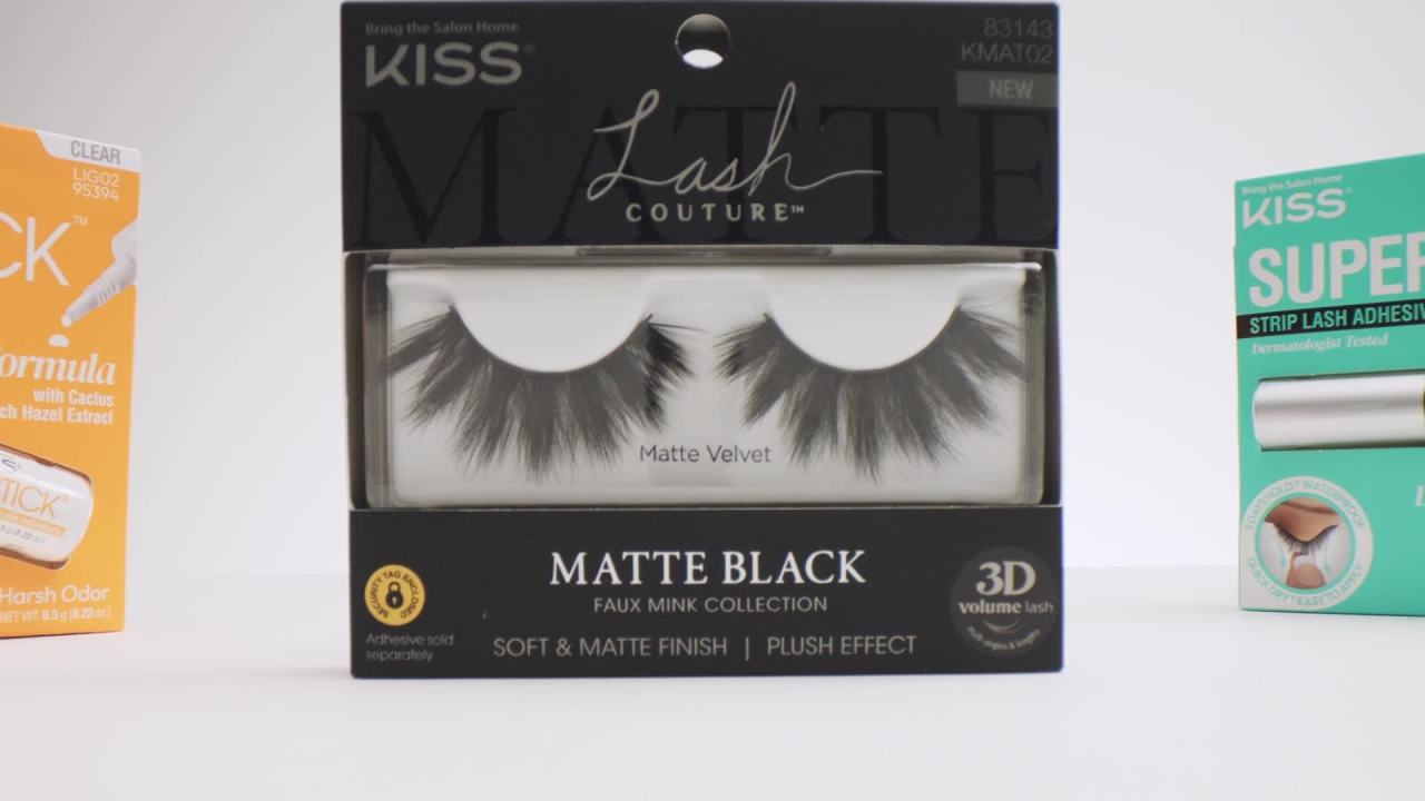thumbnail video image 5 of KISS USA Looks so Natural False Eyelashes Multipack, 01, Black, 5 of 5