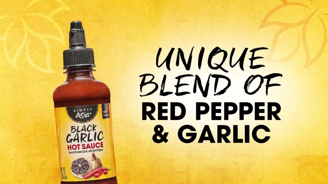 thumbnail video image 2 of Simply Asia Black Garlic Hot Sauce, 8.0 fl oz Bottle, 2 of 20