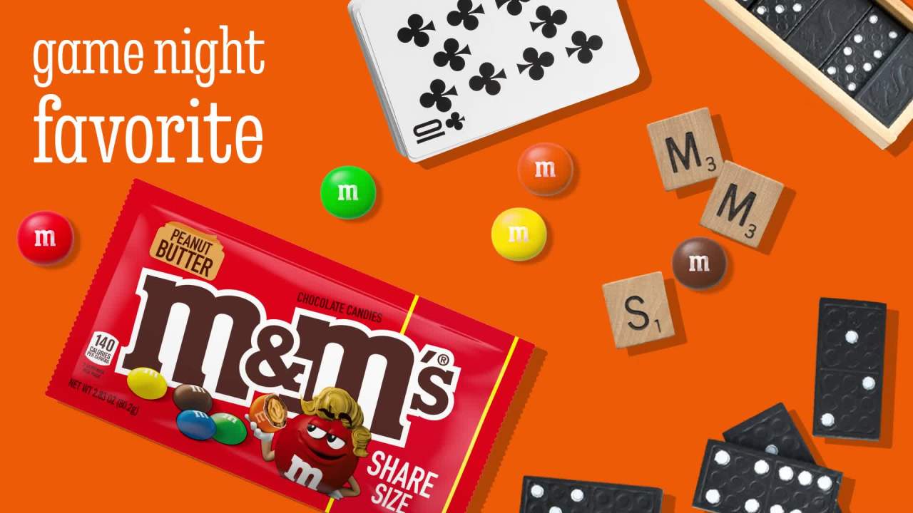 thumbnail video image 2 of M&M's Peanut Butter Milk Chocolate Candy, Share Size - 2.83 oz Bag, 2 of 15