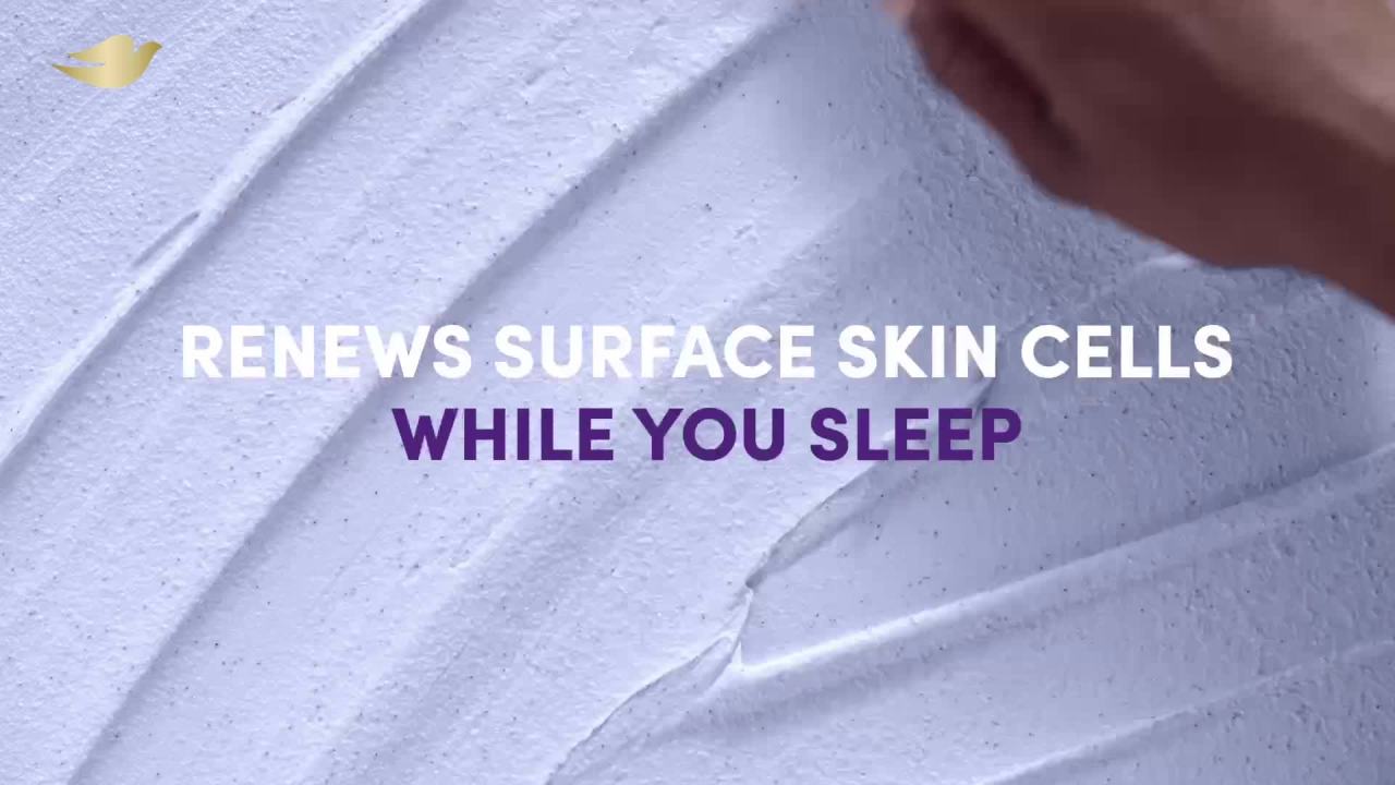 thumbnail video image 2 of Dove Body Love Body Polish Night Recovery Body Scrub with Retinol and Botanical Oils, 12 oz, 2 of 11