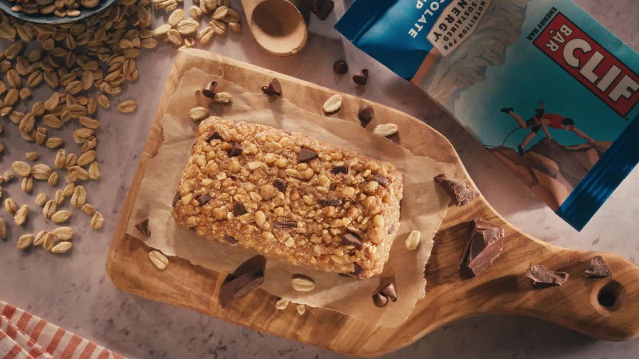 thumbnail video image 2 of CLIF BAR - Blueberry Almond Crisp - Made with Organic Oats - Energy Bars - 2.4 oz. (12 Pack), 2 of 7