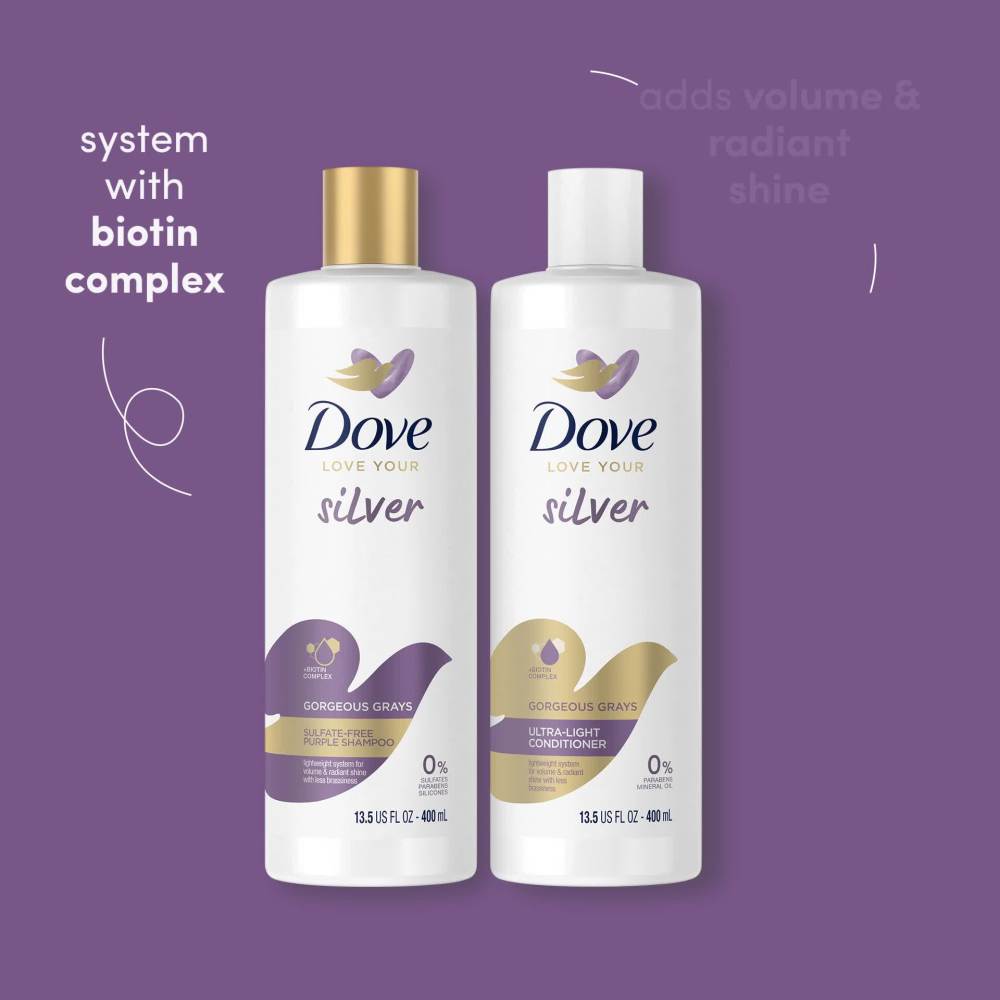 Dove Love Your Silver Purple Shampoo Grays, 13.5 oz