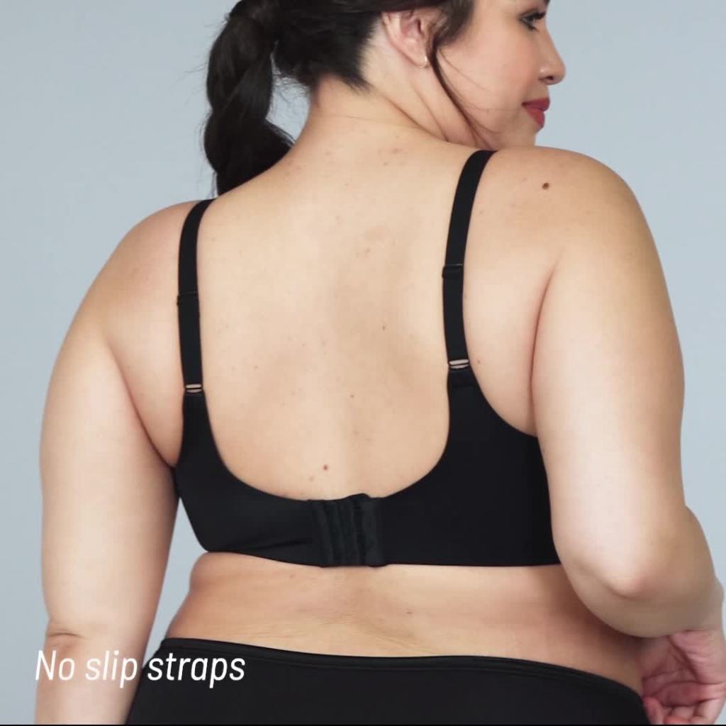 thumbnail video image 2 of Vanity Fair Lingerie Women's Beauty Back Smoothing Wireless Bra, Style 72118, Simple Sizing S-3XL, 2 of 10