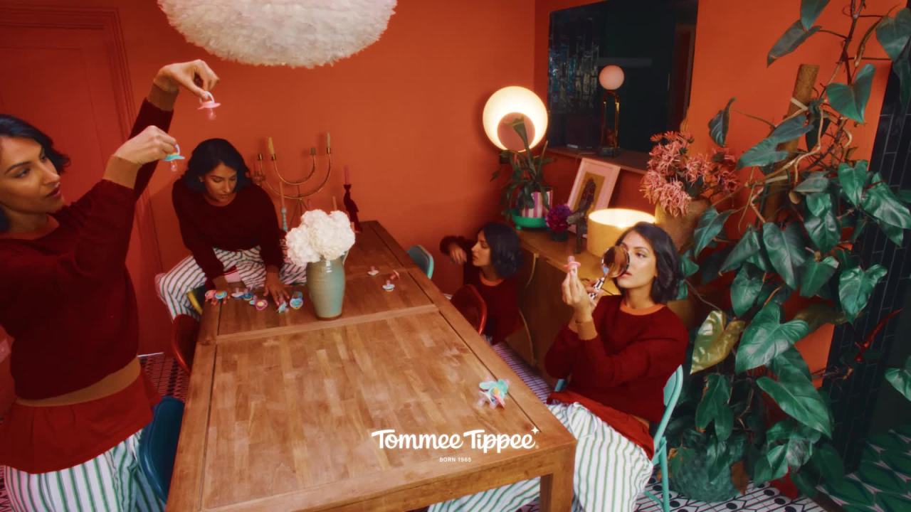 thumbnail video image 2 of Tommee Tippee Ultimate Fit Pacifier, 6-18 months, 2 Pack, Reusable Sterilizer case Included, Symmetrical nipple, Air holes, Beach waves and Spotty dog, 2 of 8