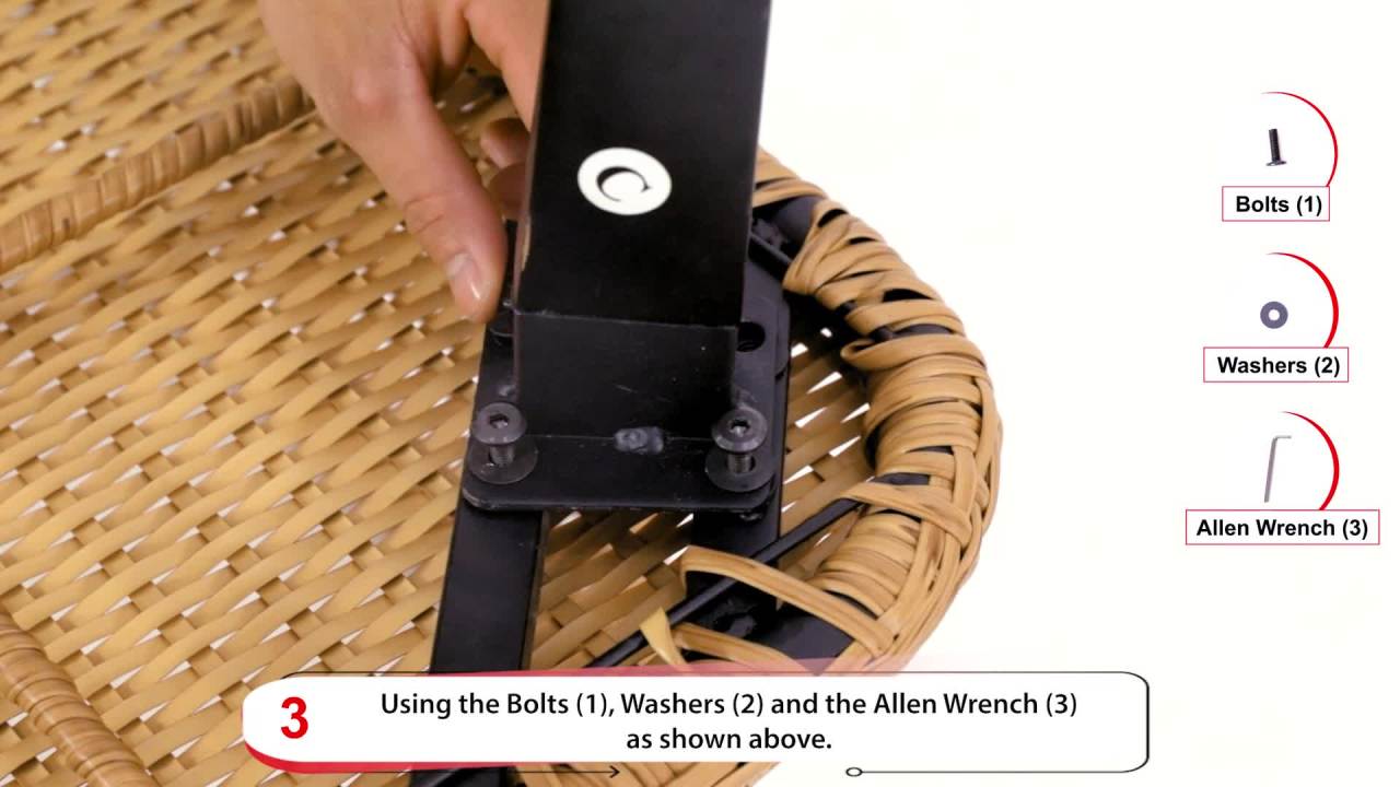 thumbnail video image 2 of GDF Studio Rauser Outdoor Wicker and Acacia Wood Club Chair with Cushions, Light Brown, Black, and White, 2 of 9
