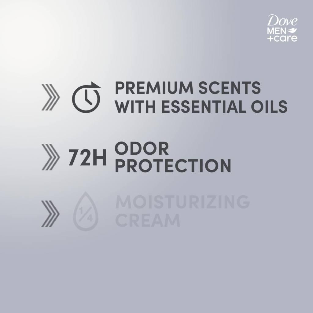 thumbnail video image 2 of Dove Men+Care Long Lasting Deodorant Stick, Morning Fresco, 3 oz, 2 of 11