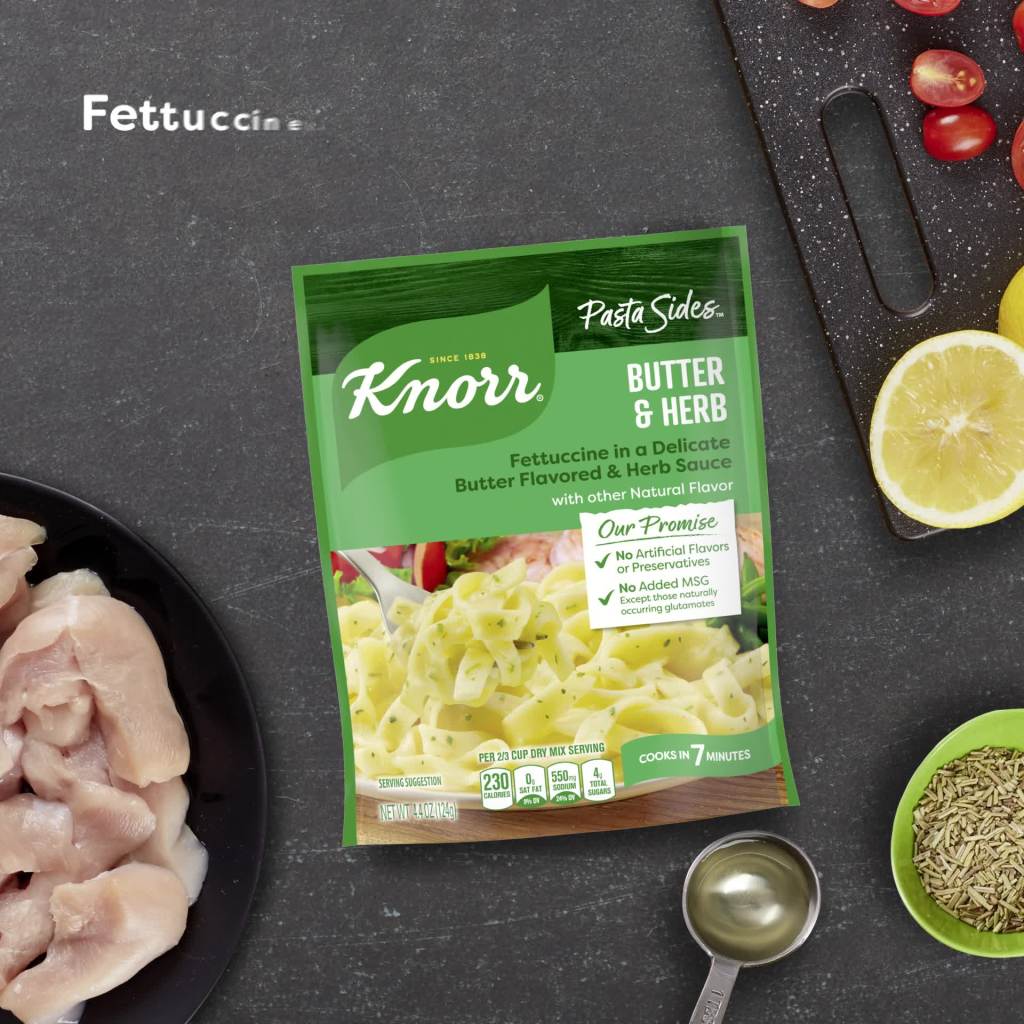 thumbnail video image 2 of Knorr Pasta Sides Butter & Herb Fettuccine, Cooks in 7 Minutes, 4.4 oz, 8 Count, 2 of 8