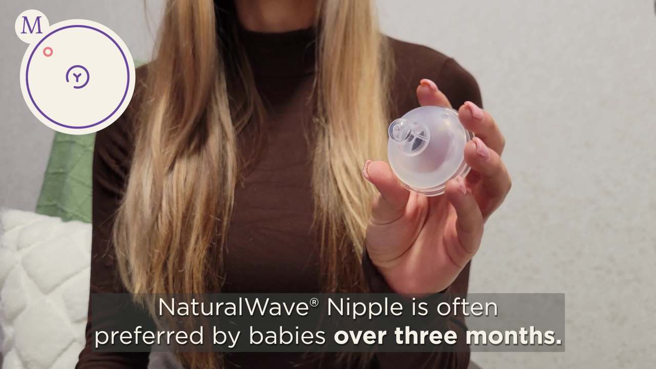 thumbnail video image 6 of Lansinoh Anti-Colic Baby Bottles for Breastfeeding Babies, 5oz & 8oz, 3ct Each, 6 Bottles Total, Includes Slow Flow Nipples, Size S, and Medium Flow Nipples, Size M, 6 of 9