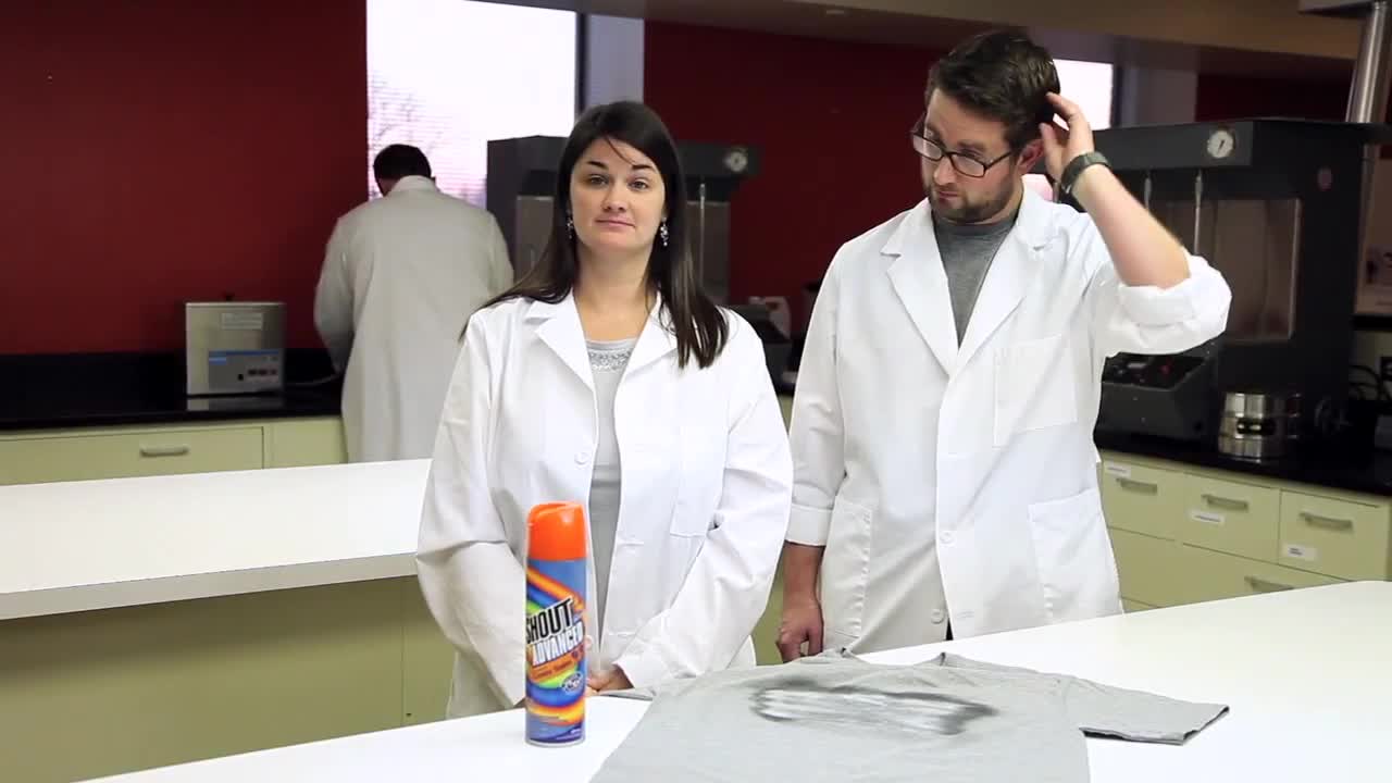 thumbnail video image 2 of Shout Advanced Grease Busting Foam Laundry Stain Remover, 18 Ounce, 2 of 13