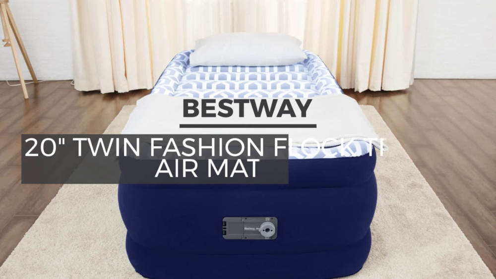 Bestway Fashion 20" Twin Air Mattress with Builtin Pump