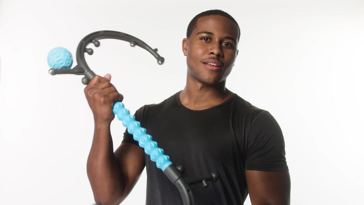 thumbnail video image 2 of ELECTRO Vibrating Massage Ball Therapy Tool By Njoie  Teal/Orange, 2 of 12