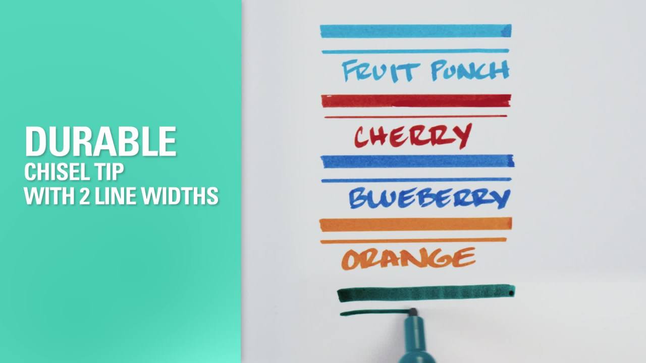 thumbnail video image 2 of Mr. Sketch Scented Washable Markers, Chisel Tip, Assorted Colors, 14 Count, 2 of 7