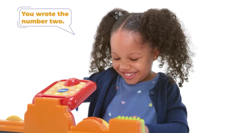 thumbnail video image 2 of VTech Get Ready for School Learning Desk, Multicolor, 22" Tall, Infant and Toddler Toy, Walmart Exclusive, 2 of 8