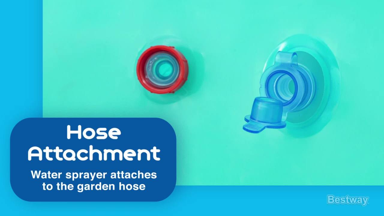 thumbnail video image 2 of H2OGO! Jumbo Hippo Child Inflatable Sprinkler, 2 of 11