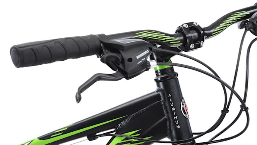 thumbnail video image 2 of Schwinn Boundary Men's Mountain Bike, 29-inch wheels, 21 speeds, Dark Green and Black, 2 of 8