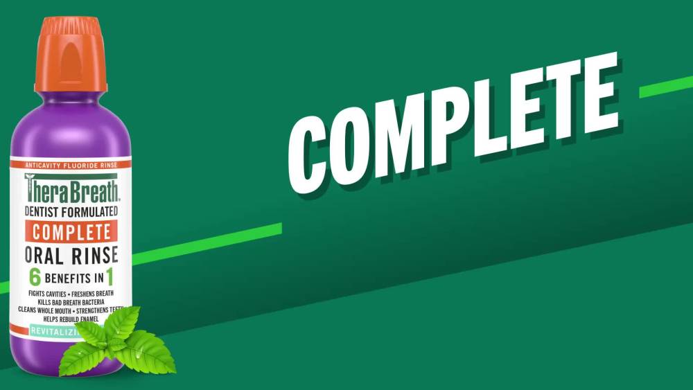 TheraBreath Complete Mouthwash, 6in1 Benefits, AlcoholFre