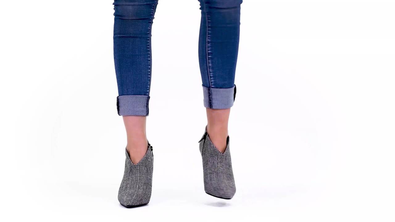 thumbnail video image 2 of Journee Womens Demmi Inside Zip Stiletto Booties, 2 of 10